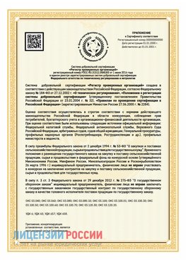 Приложение к сертификату для ИП Боровичи Сертификат СТО 03.080.02033720.1-2020